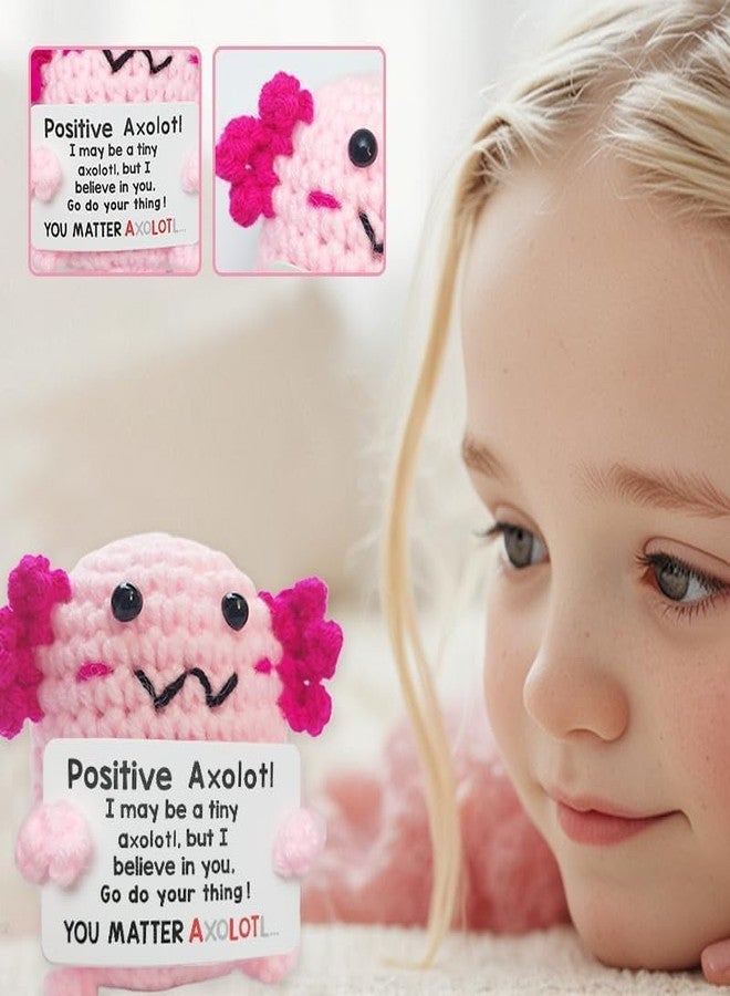 Kipwake Axolotl Gift Set for Girls - Cute Axolotl-Themed Toy Box with Fluffy Diary, Stickers,Pen, Crocheted Stuffed Animal, Pink Purse, Necklace, Keychain, and More Axolotl Stuff - Birthday Gifts for Kids - Image 4